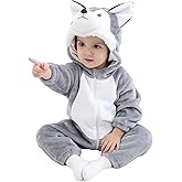 TONWHAR Unisex-Baby Animal Costume Kids' & Toddlers' Winter Hooded Romper Dress Up Jumpsuit