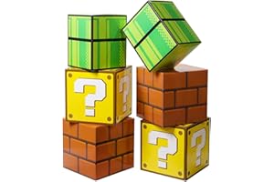 SUYEPER 6PCS Big Party Boxes For Birthday Party Question Boxes Brick Boxes Pipe Boxes For Party Game Party Favor Props Boxes (11.8 x 11.8 Inch)