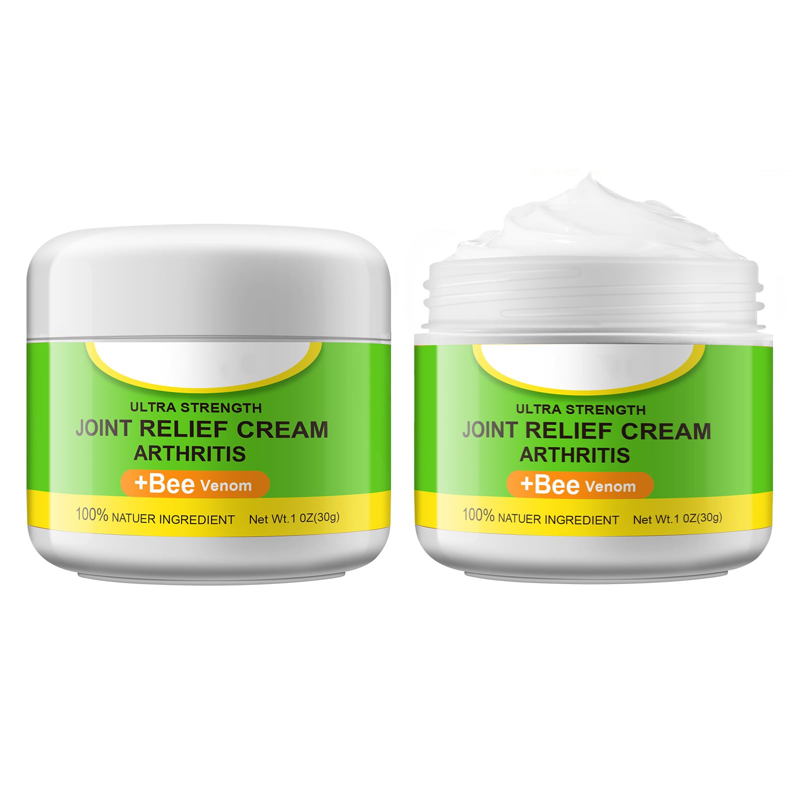 Bee Venom Cream on Back, Neck, Hands, Feet 30g - 2 Pack (60g)