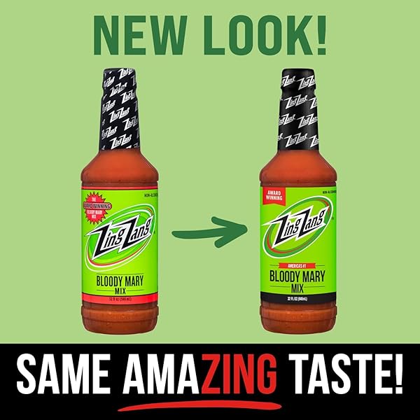 ZING ZANG BLOODY MARY MIX, NON-ALCOHOLIC COCKTAIL MIXER, 32 FL OZ BOTTLE (PACK OF 1)