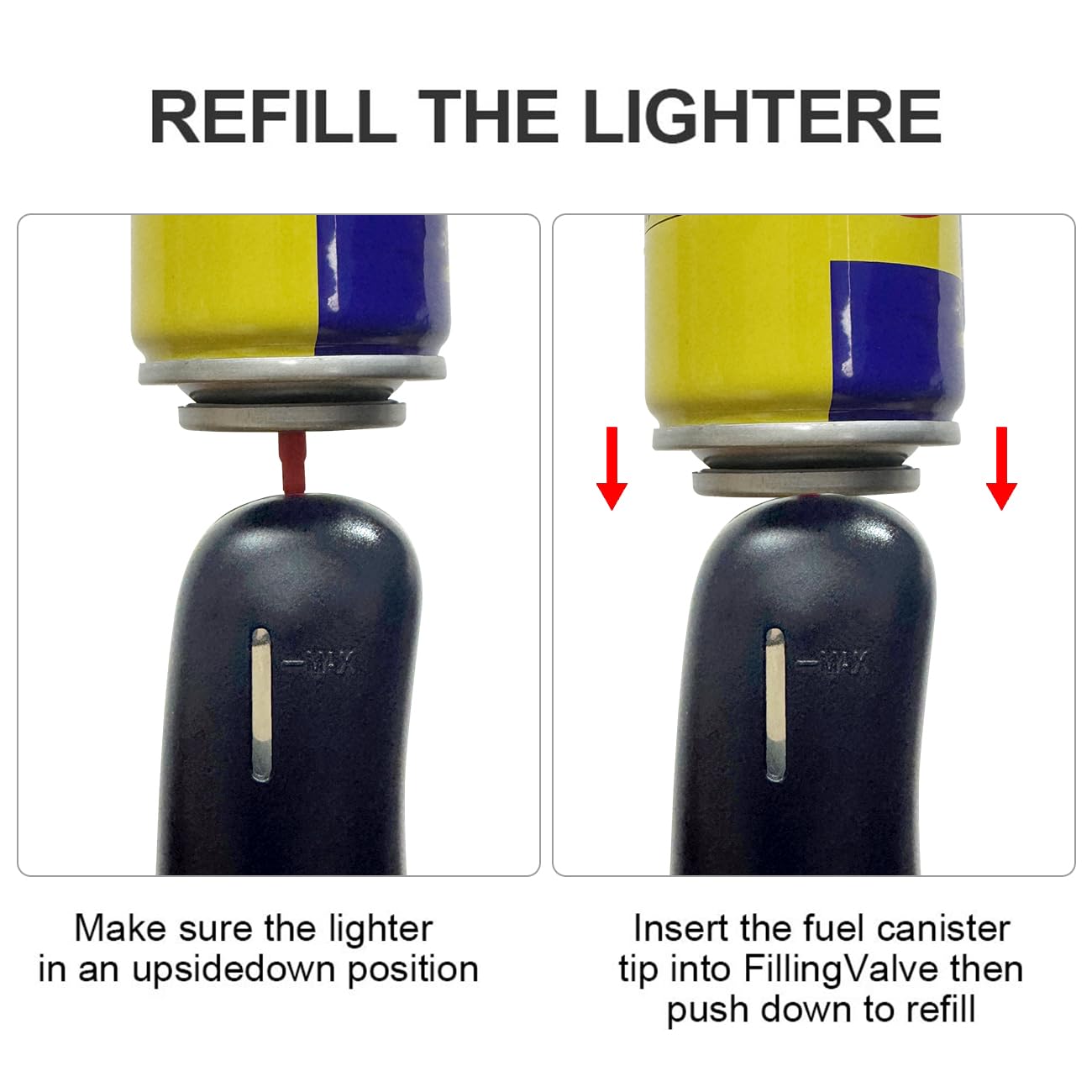 4 Pack Lighter Refillable Butane Lighters, Candle Lighters for Candle Camping Fireplace Party BBQ Grill(No Fuel)