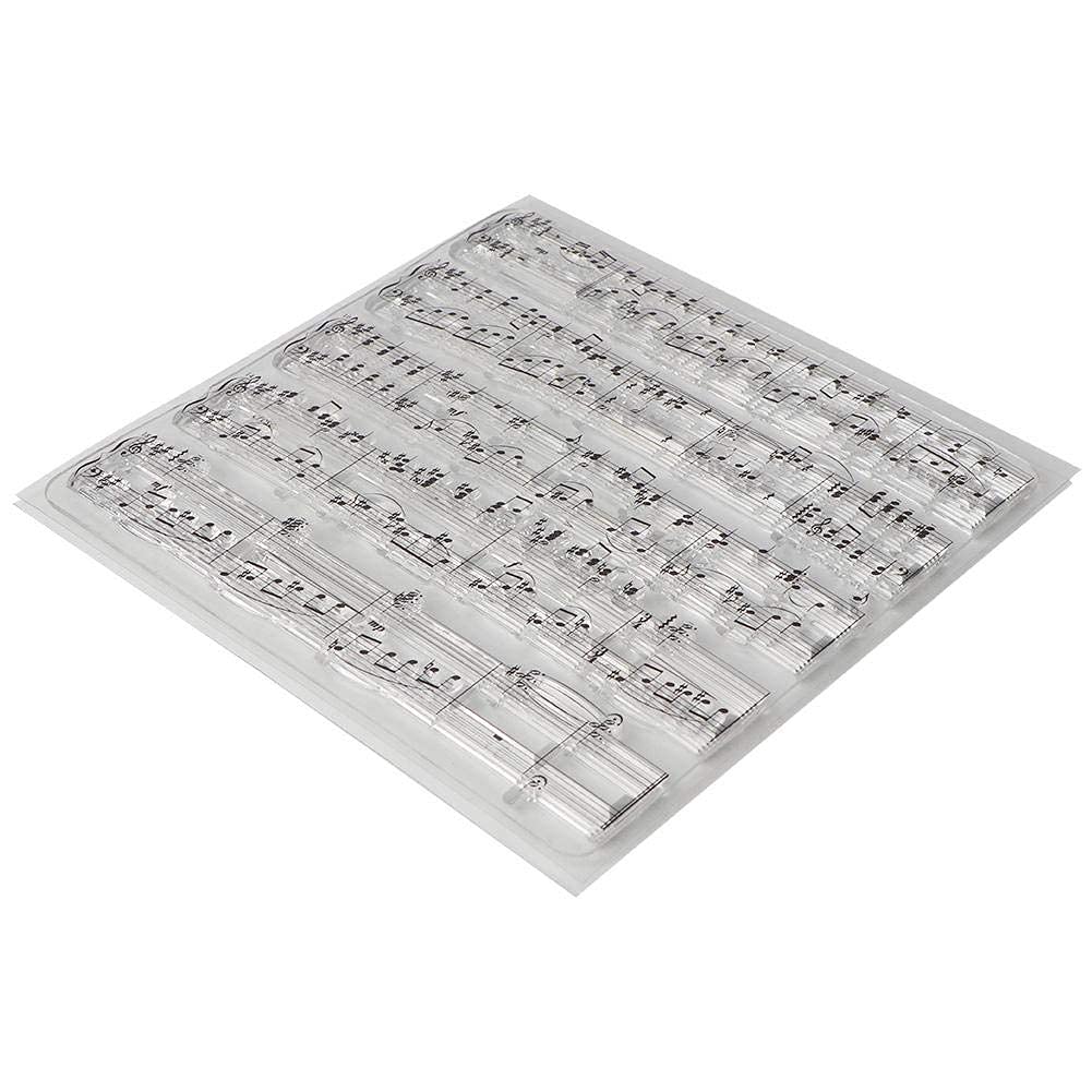 Hztyyier Clear Stamps, Transparent Music Notes for Craft Scrapbooking Card Making Art Decoration