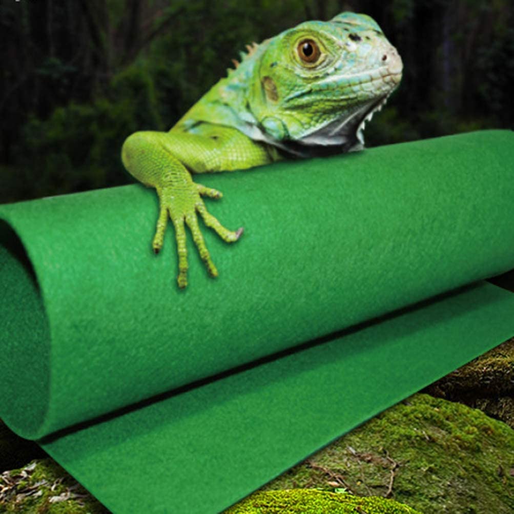 PETSOOO NC20 80x40cm Moisturizing Reptile Carpet Fiber Terrarium Washerbale Liner Mat Climbing Carpet for Lizard Chamelon Turtle, Tortoise, Snake Bearded Dragon