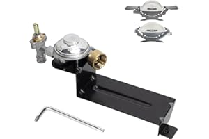 PETKAO 80476 Gas Grill Valve & Regulator Assembly Parts for Weber Grill Regulator Replacement Weber Q 200/220 Series Part (2003-2013), for Weber Q Grill Parts 394001 396000 396001 396002 566001 566002 566801