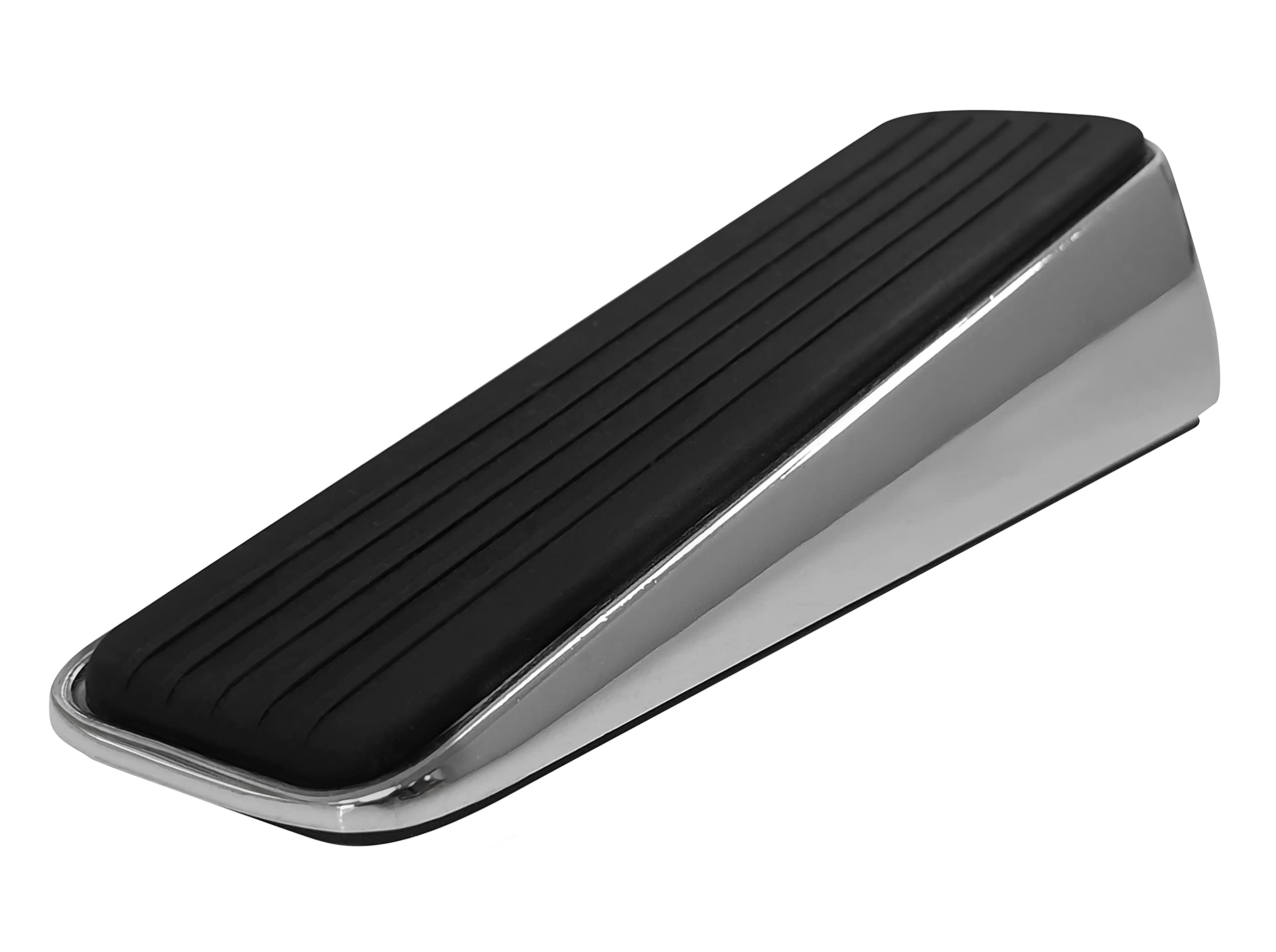 Keypak Premium Door Stopper, Decorative Rubber & Chrome, Heavy-Duty Non-Slip Door Stop Holder