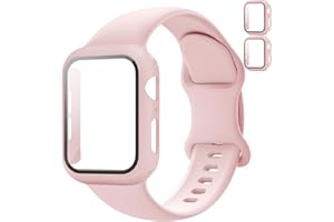 DMVEIMAL Sport Band and Case for Apple Watch Band 40mm 44mm 46mm 42mm 41mm 45mm 38mm iWatch Bands for Women/Men,Silicone Waterproof Strap with Cover Combo for Apple watch Series 10 9 8 7 6 5 4 3 SE Ultra/2 49mm