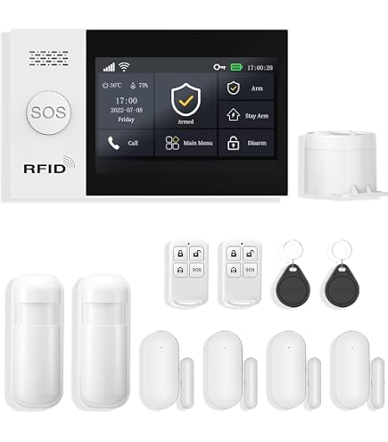 16-Piece Home Security Alarm System - WiFi/4G, No Monthly Fee, App Alerts, Works With Alexa/Google