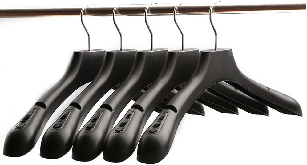 AJ Plastic No Slip Wide Shoulder Suit Hangers Coat Hangers 20 Pack