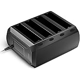 4-Slot Battery Charging Cradle Kit for Zebra TC77 TC70 TC72 TC75 TC70x TC75x TC700K TC77HL Barcode Scanners | Compatible with BT-000318 Battery - Charger Station with Adapter SAC-TC7X-4BTYC1