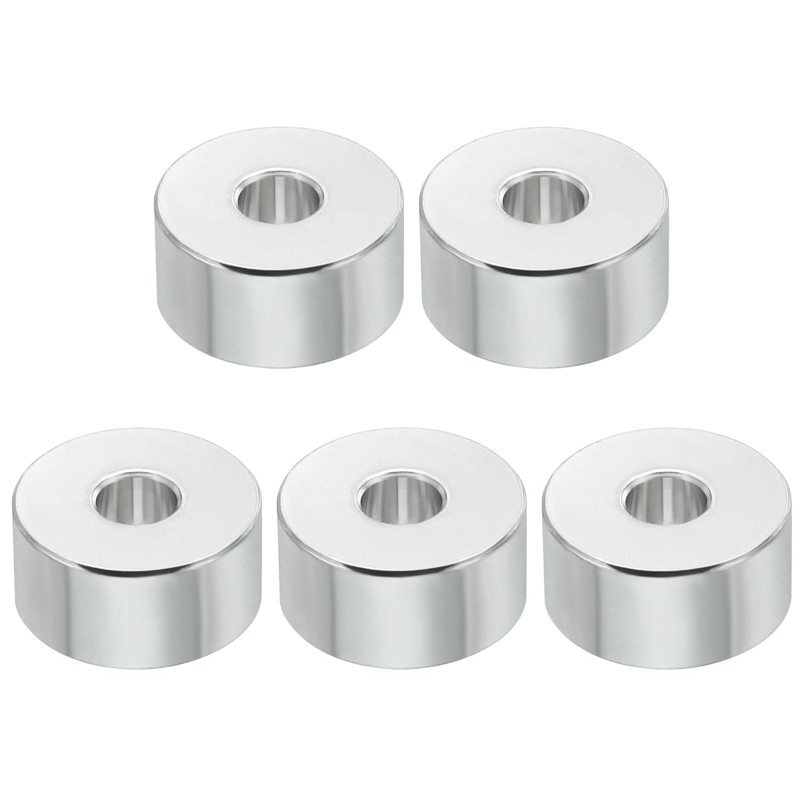 PATIKIL M6 Aluminum Spacers, 5Pcs Metal Spacer Aluminum 6.5mm ID x 20mm OD x 10mm L Aluminum Spacer Screw Standoff Round for 1/4" or M6 Screw Bolts
