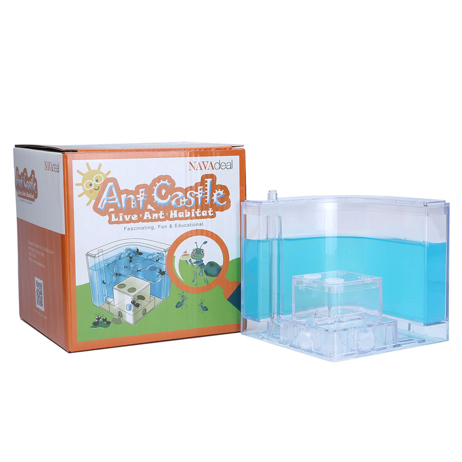 NAVADEAL Ant Farm Castle Experiment and Toy Allows Study of Social Structure, Architecture, Ecosystem, and The Behavior of Ants Within The 3D Maze of Translucent Gel