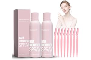 ISHERBIN 2Pcs Hair Identifier Spray for Face Shaving Dermaplaning Woman Gifts - Dermaplaning Tool for Face, Moisturizing and Skin Care Spray - Facial Hair Identifier Spray for Dermaplaning