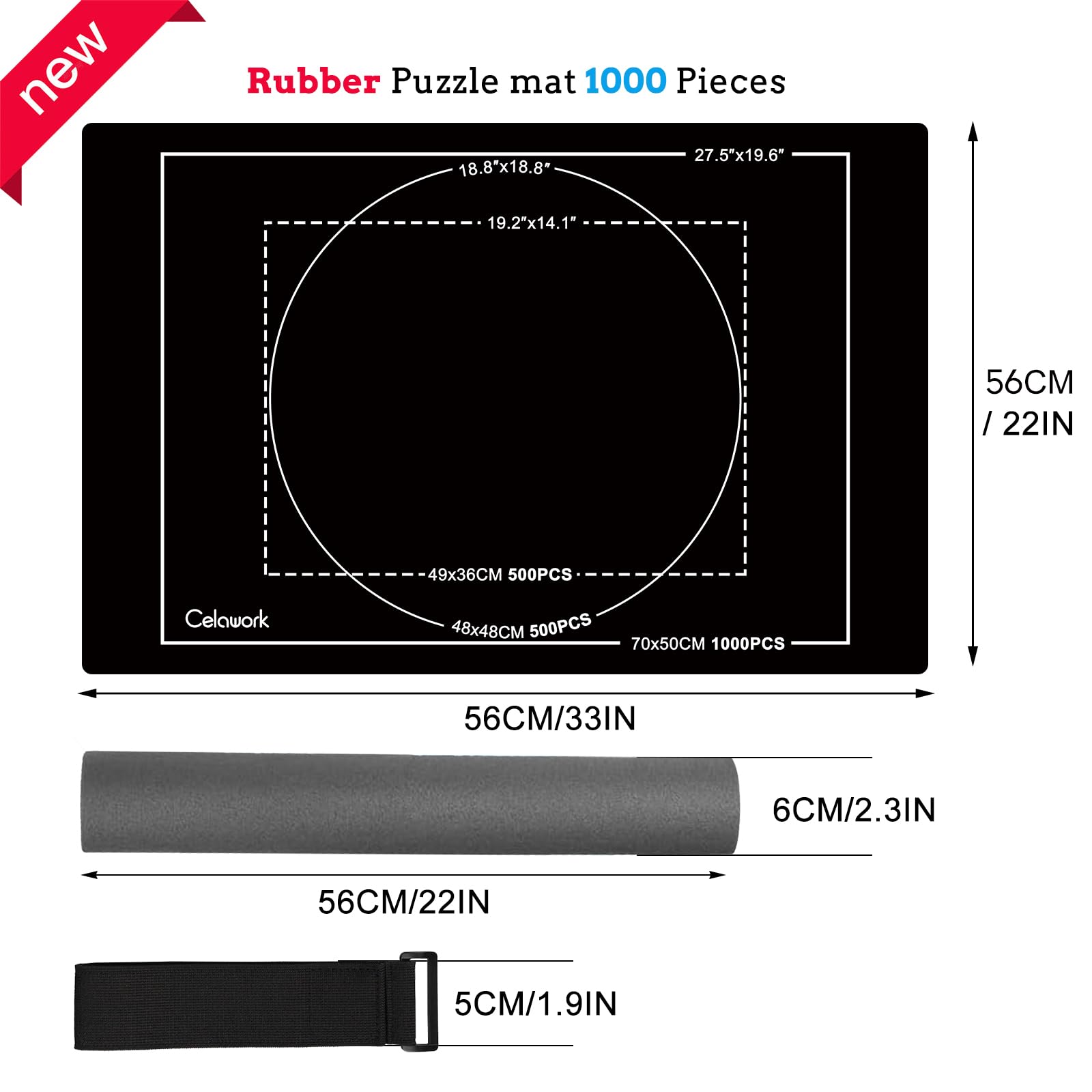 Rubber Jigsaw Puzzle Mat 1000 Pieces | 20