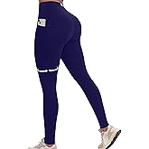 Curvphilo Tummy Control Leggings with Pockets Compression Butt Lifting High Waist Pants for Women