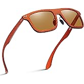 DUCO Polarized Sunglasses for Men Sun glasses All Carbon Fiber Frame 100% UV Protection for Driving Running Fishing DC8325