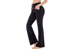 Ewedoos Bootcut Yoga Pants with Pockets for Women Wide Leg Pants Woman High Waisted Stretchy Work Pants for Yoga Workout
