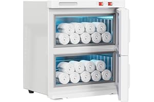 TABU Hot Towel Warmer Cabinet, 32L Large Professional Towel Heater with 2 Stainless Steel Racks & Water Drip Tray, for Spa, S