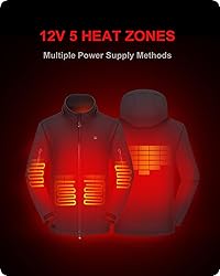 DEWBU Soft Shell Heated Jacket for Men with 12V