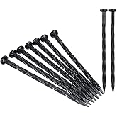 COBARYEN 8 Inch Plastic Landscape Anchoring Garden Spikes 50 Pcs | Durable Nylon, Not Easy to Break or Deform, Spiral Design for Strong Grip, for Garden Edging, Weed Barriers, Artificial Turf