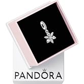 PANDORA Sparkling Herbarium Cluster Dangle Charm | Sterling Silver with Cubic Zirconia, Jewelry for Women with Gift Box, Compatible with PANDORA Moments