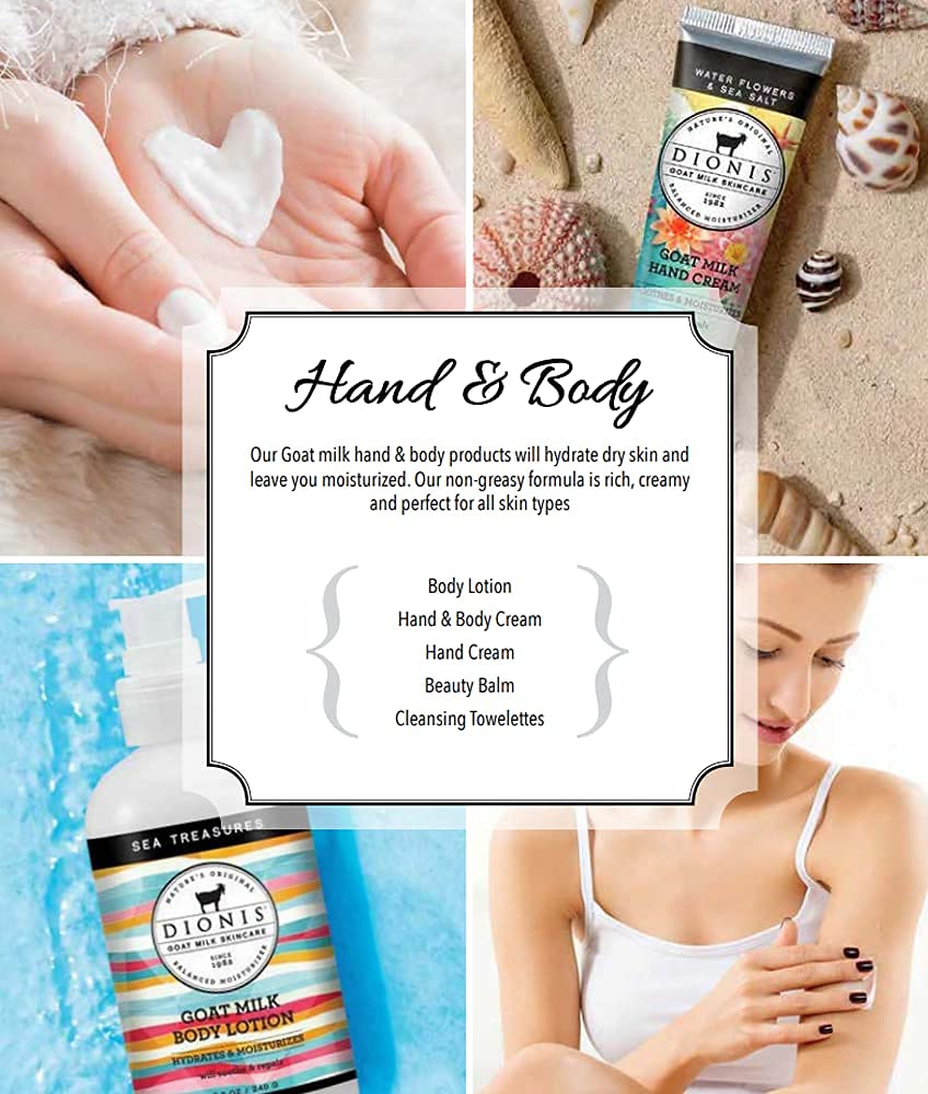 Dionis Goat Milk Skincare 3.3 oz Vanilla Bean Hand & Body Cream - Travel Size Hand Lotion For Hydrating & Moisturizing Dry Skin - Cruelty Free Cream Made In The USA - Paraben Free Formula