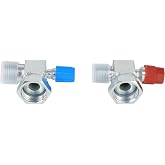 Wisepick AC Compressor Fitting Set #8 and #10 Male to 1"-14 Rotolock Head with 16mm/13mm R134a Pressure Valve for SD Tecumseh and York Compressor