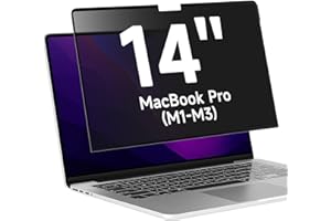 ANTOGOO V Upgrade Privacy Screen Filter Compatible with MacBook Pro 14 Inch (M2 Pro / M2 Max / M1 Pro / M1 Max), Removable An
