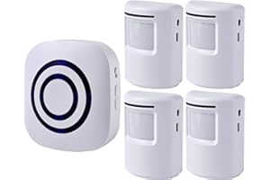 Motion Sensor Alarm - Seanme Wireless Driveway Alarm 100m Long Distance Signal Transmission, Home Security Alarm System Motio