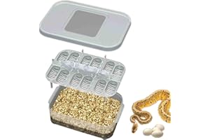 Lyfengdeam Clear Egg Incubator, 12 Grid Reptile Incubator for Hatching Snake Eggs, Portable