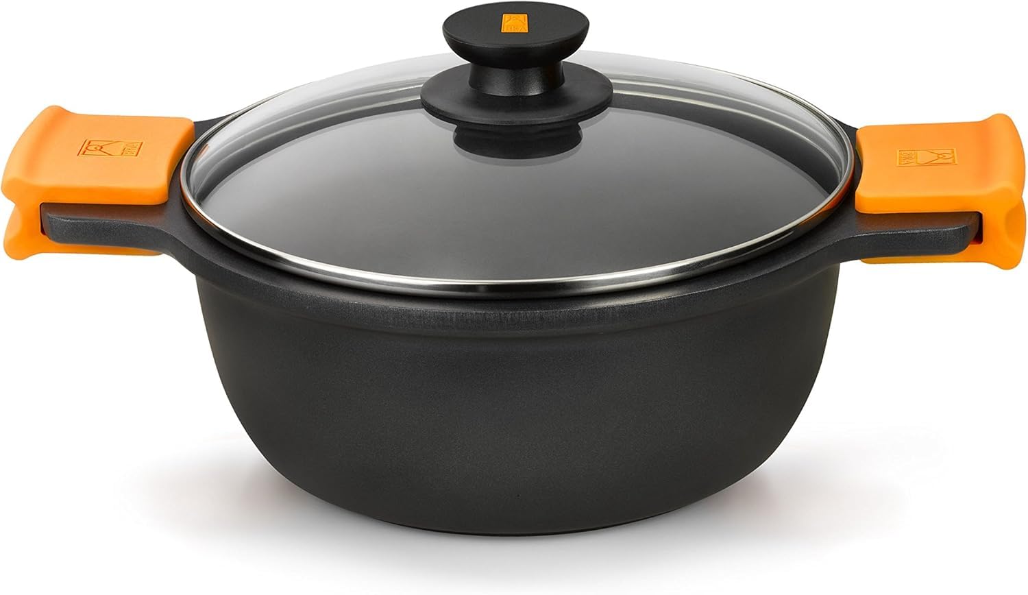 BRA Efficient Cast Aluminium Tall Casserole, 24 cm, Highly Durable cast Aluminium with pfoa-Free Non-Stick Coating.All Cookers Including Induction