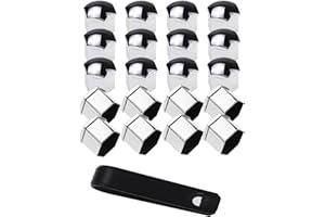 Nihfien 20 Pcs Wheel Lug Nut Covers Bolt Caps,19mm Silver Universal Anti-Rust Car Tire Nut Caps Bolt Cover,Hexagonal Plastic Tire Bolt with Removal Tool (Silver)