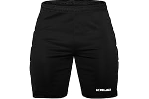 Kalci Youth Padded Goalie Shorts, Sweat Wicking Soccer Shorts for Boys and Men, Regular Dri-Fit Football Goalkeeper Shorts