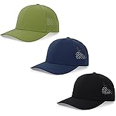 kozinu Quick Dry Baseball Cap Curved Brim Snapback Hat Laser Cut Mesh Ball Cap Golf Ball Cap for Men Women