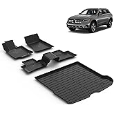 VOUKIY All Weather Car Floor Mats & Cargo Liner Set Fit for GLC 2023 2024 2025 2026 Floor Liners Trunk Liner GLC Cargo Mat Accessories Black