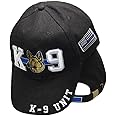 K-9 Unit Thin Blue Line Police USA Blue Line Patch on Side Embroidered Cap Hat