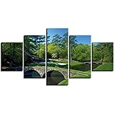 chenchenArt Augusta National Golf Course 12th Hole Wall Art Living Room Bedroom Bathroom Home Decorations Golf Course Pictures Posters Canvas Prints Modern Artwork Framed Ready to Hang(60''W x 40''H)