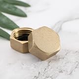 eMagTech 4pcs 1/2" Brass Blanking Hose Cap Nut Rubber Washer Female Pipe view 5