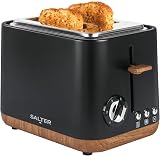 Salter Toronto 2-Slice Toaster 6 Browning Levels Wide Slots 815W Black