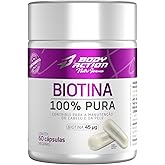 Biotina 100% Pura 60 Cápsulas Bodyaction
