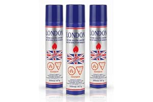 London Butane Gas Refill for Lighters, 300ml/167g, Zero Impurities, Universal Refill (3)