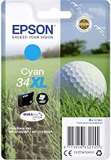 Epson 34XL Cyan DURABrite Ultra High Yield Ink Cartridge 950 Pages