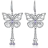 Butterfly Earrings for Women Sterling Silver Butterfly Dangle Earrings Jewelry Gifts for Women
