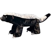 FRANKIEZHOU Honey Badger Stuffed Animal-Black 15.75",Realistic Badger Plush Toy, Honey Badger Stuffed Toy,Soft Toy Gifts for Kids, Home Decor,Hugging Toy