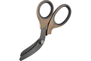 XShear 7.5” Extreme Duty Trauma Shears - Black Titanium Coated Blades, The perfect scissors for the Paramedic, EMT, Nurse or any Emergency Healthcare Provider (Coyote Brown)