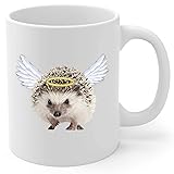 Salt And Pepper Hedgehog Angel Wings Memorial