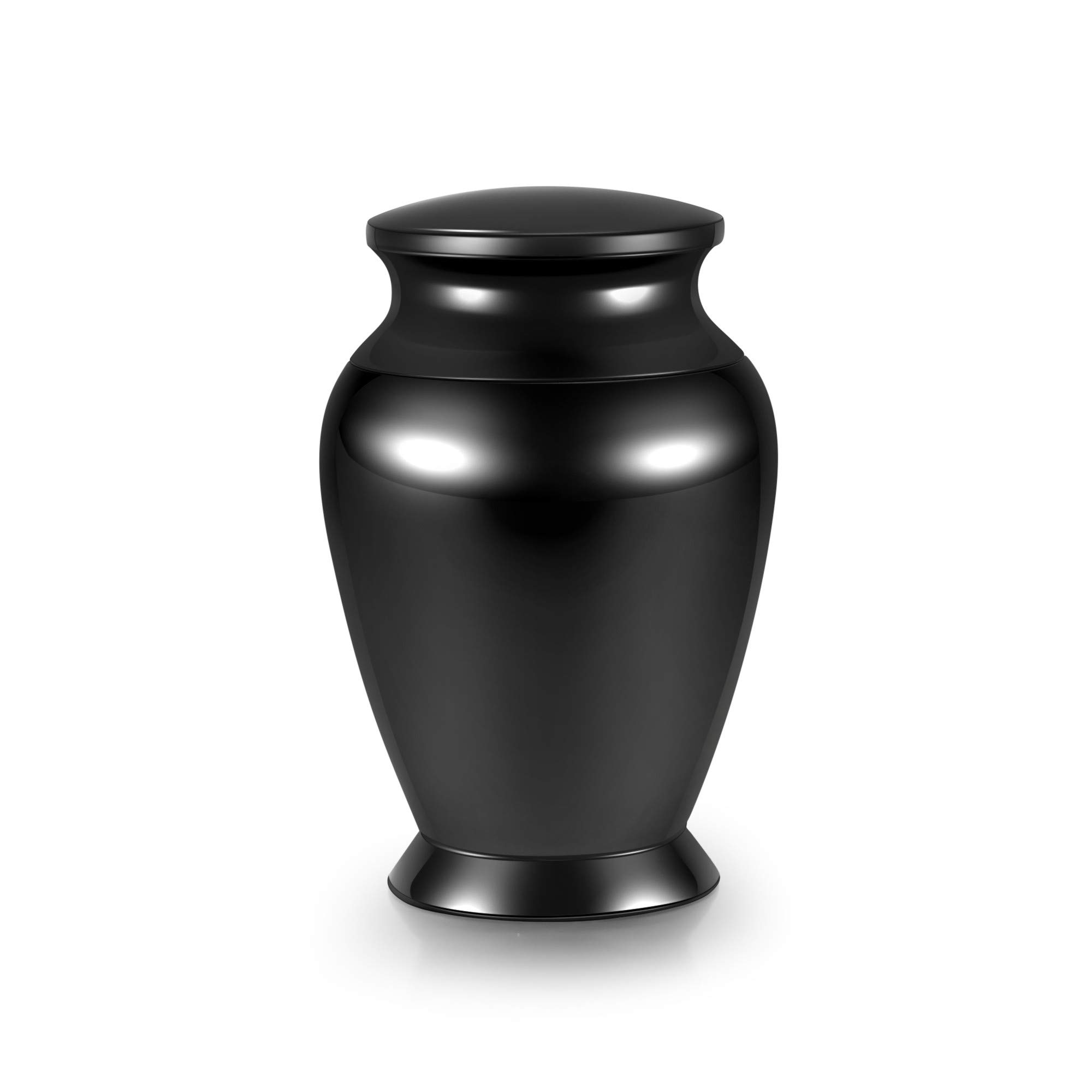 JSDDE Mini Stainless Steel Urn - Waterproof Memorial Urn Black for Keeping Ashes Safe (Style 1)
