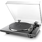 Denon DP-300F Fully Automatic Analog Turntable &amp; Vinyl Record Player | Built-in Phono Equalizer, Turntables for Vinyl Records, Unique Tonearm Design, Hologram Vibration Analysis, Slim Design