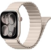Magnetic Sport Bands for Apple Watch Band 40mm 38mm 41mm 42mm 44mm 45mm 46mm iWatch bands for Women Men,Silicone Loop Strap Wristband for Apple Watch Series 11 10 9 8 7 6 5 4 3 SE 3/2nd Ultra/3/2 49mm