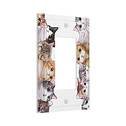 Tewujay Decorative Outlet Wall Plate Lovely Kitten
