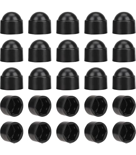 thumbnail image 2 of WORGEOUS 25Pcs Bolts Nut Protective Cap Bolt Cover Screw Caps Hex Cap Plastic Nut Assortment Kits For Exposed For Screws Bolts Protective Cap M5 2 of 14